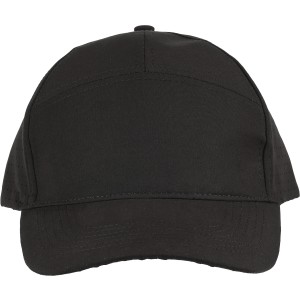 7 paneles poliszter baseballsapka, fekete