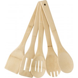 Bambusz fakanl kszlet, 5 db, natr