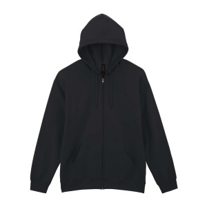 GILDAN SOFTSTYLE cipzras kapucnis polrpulver, Black