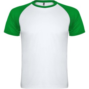 Indianapolis rvid ujj uniszex sportpl, white, fern green (T-shirt, pl, kevertszlas, mszlas)
