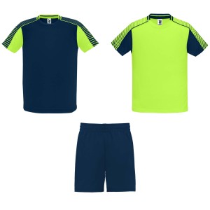 Juve gyerek sport szett, fluor green, navy blue (T-shirt, pl, kevertszlas, mszlas)