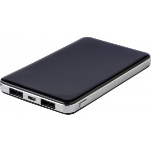 Li-polimer powerbank, 5000mAh, fekete