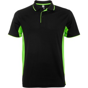 Roly Montmelo r�vid ujj� uniszex sportp�l�, solid black, lime
